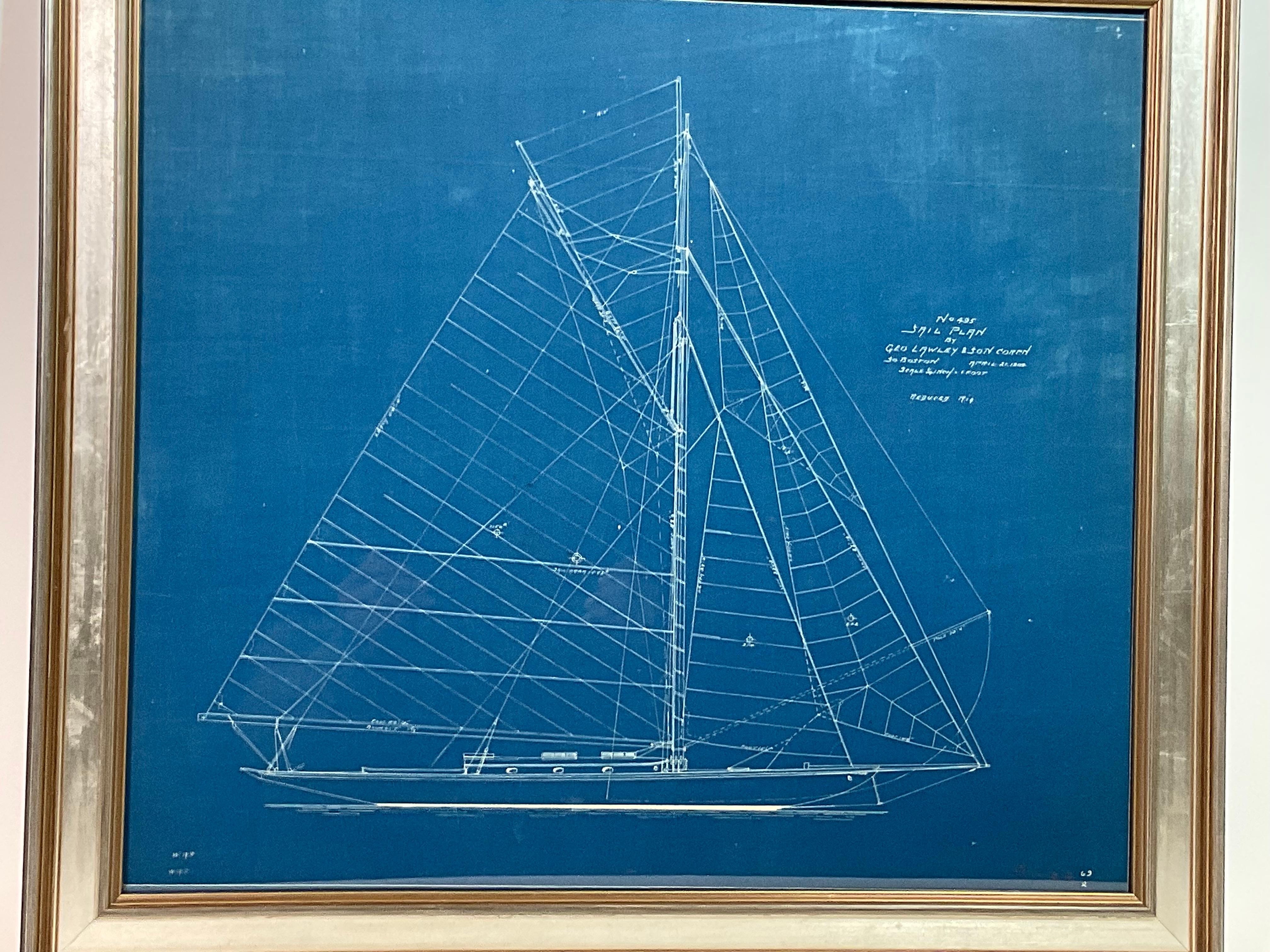 1909 George Lawley and Son Yacht Blueprint (Frühes 20. Jahrhundert) im Angebot