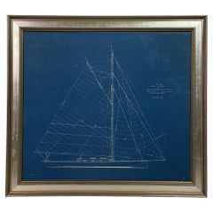 Antique 1909 George Lawley and Son Yacht Blueprint