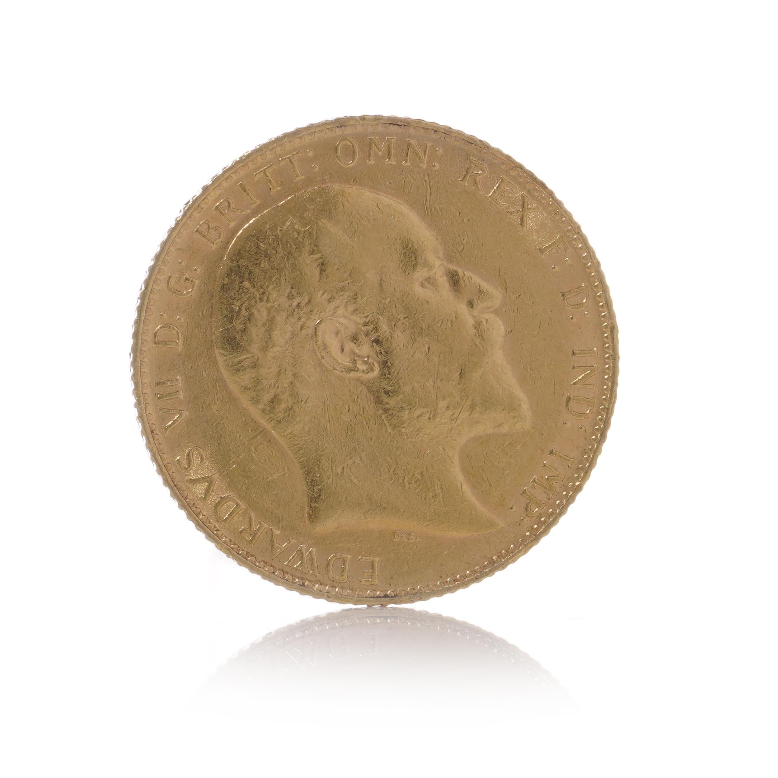 1909 edwardvs vii gold coin