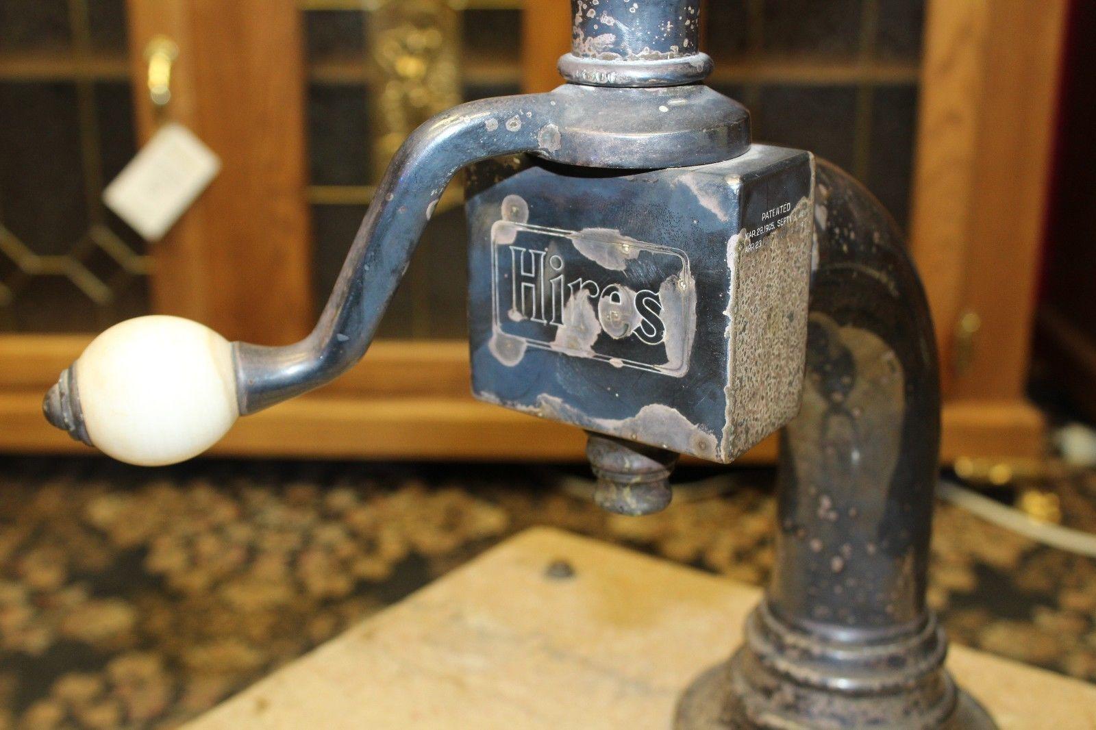 Early 20th Century 1909 Hires Soda Munimaker Syrup Marble Soda Fountain Dispenser For Sale