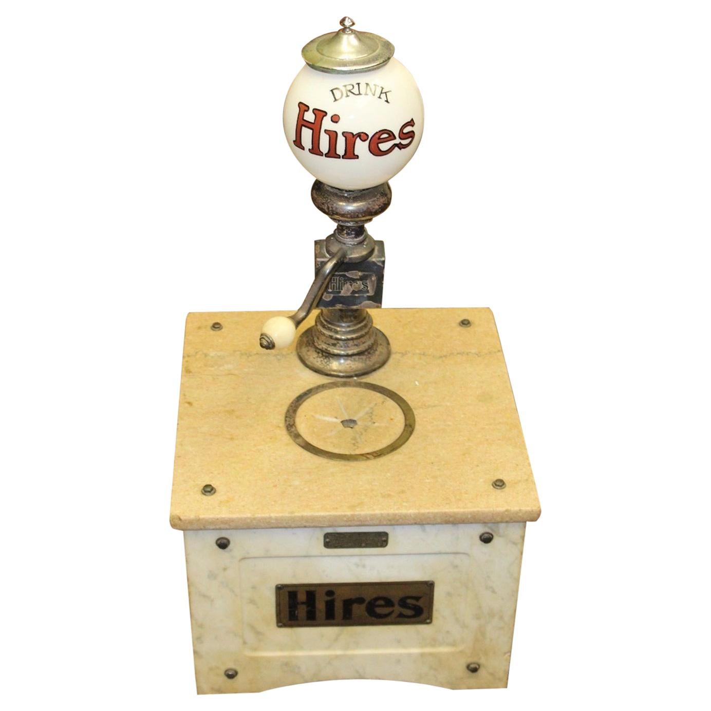 1909 Hires Soda Munimaker Syrup Marble Soda Fountain Dispenser For Sale