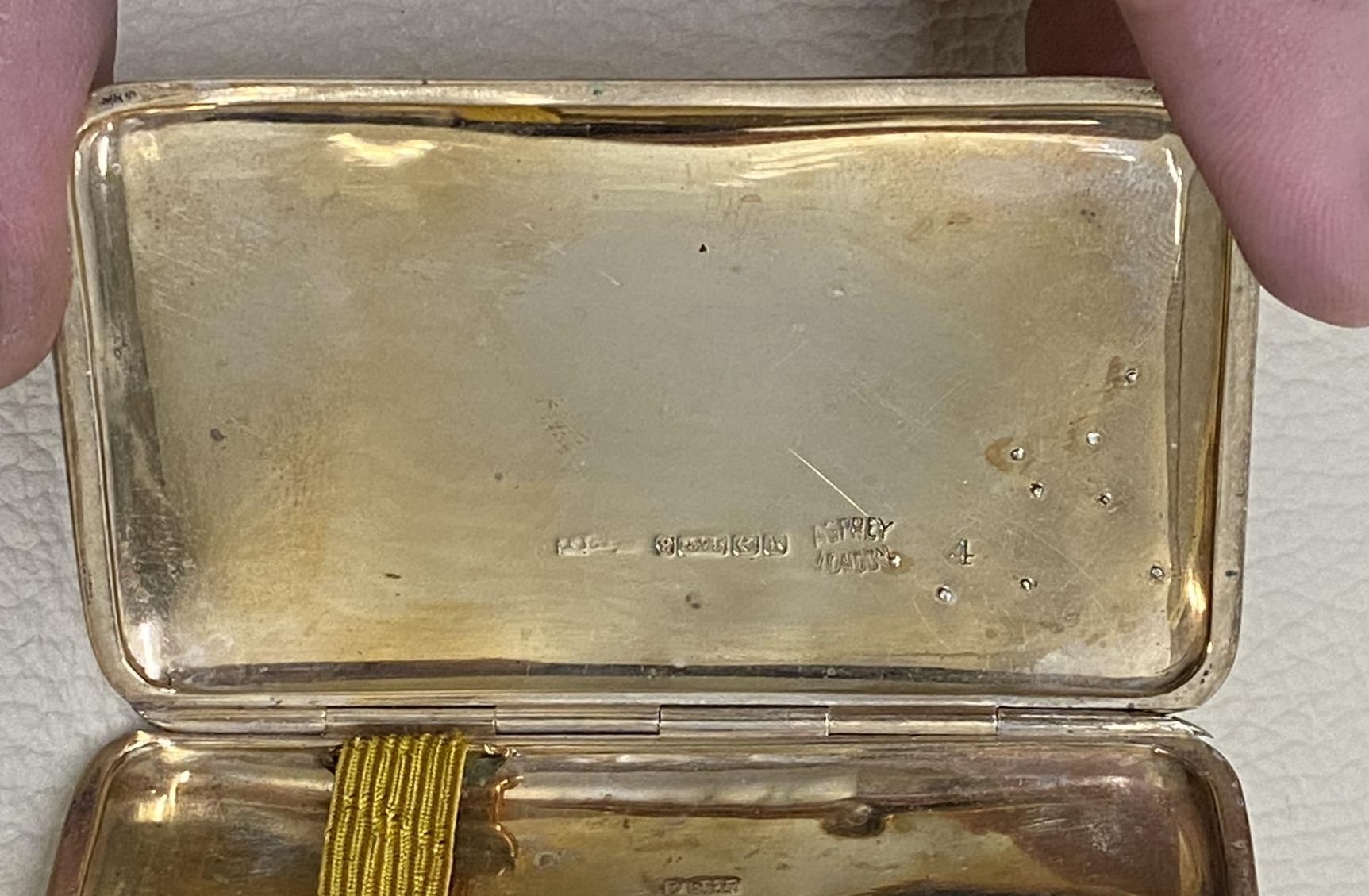 Original Asprey London Solid 9 Carat Gold and Diamond Cigarette Case 43.5 Grams 6