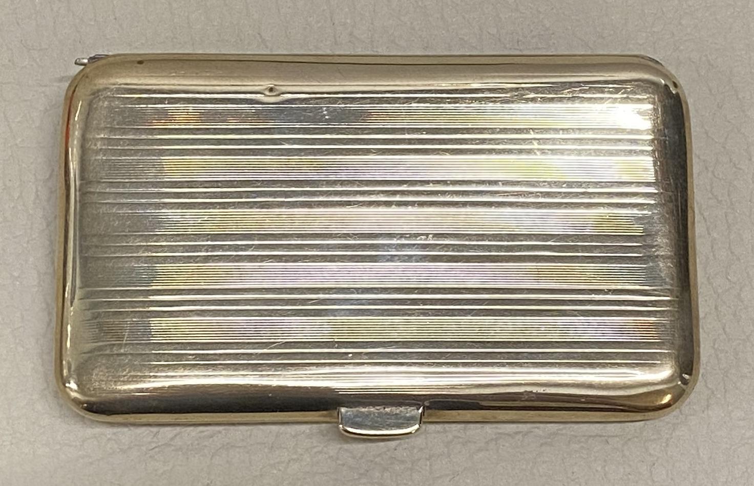 Original Asprey London Solid 9 Carat Gold and Diamond Cigarette Case 43.5 Grams 4