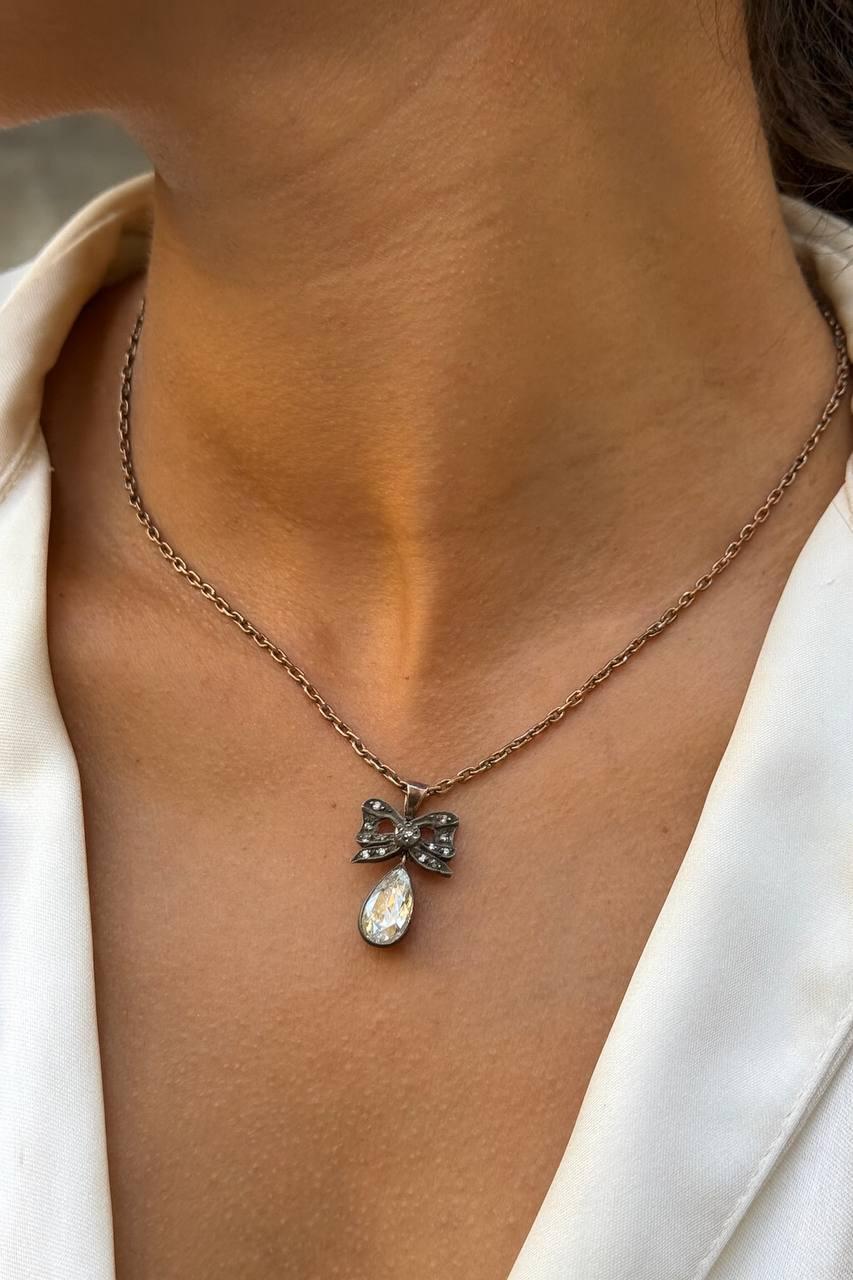Georgian 1.90C Pear Rose-Cut Diamond For Sale