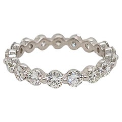 1.90 Carat Shared Prong Diamond Eternity Band in 14K White Gold