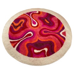 Tapis Rya à poils hauts multicolore moderniste des années 1970 par Desso, Pays-Bas