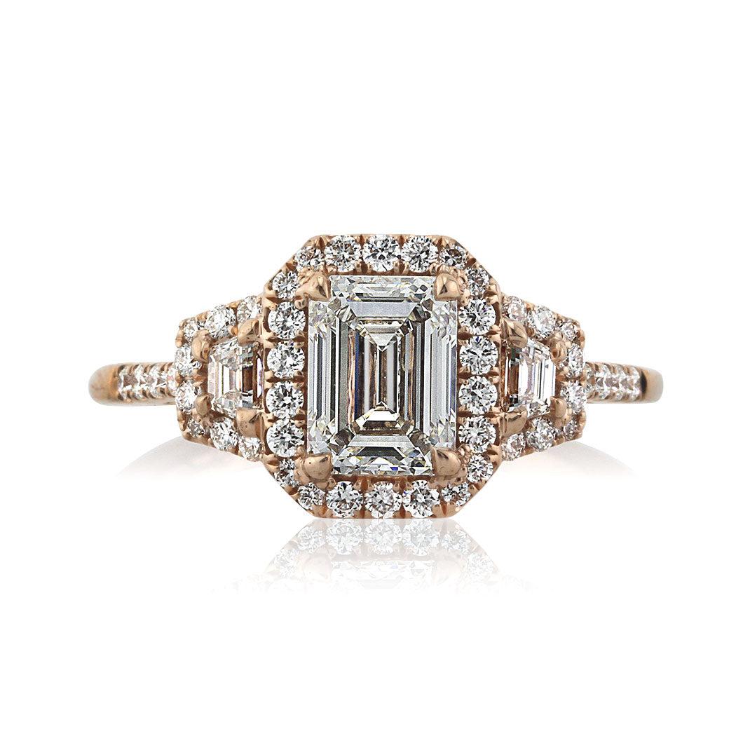 1.90ct Emerald Cut Diamond Engagement Ring For Sale