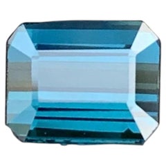 1.90ct Indicolite Tourmaline, Eye Clean, Octagon Cut, Untreated Gem
