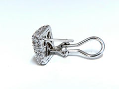 1.90 Carat Natural Canary Yellow Sapphire Diamond Clip Earrings 18 Karat Omega