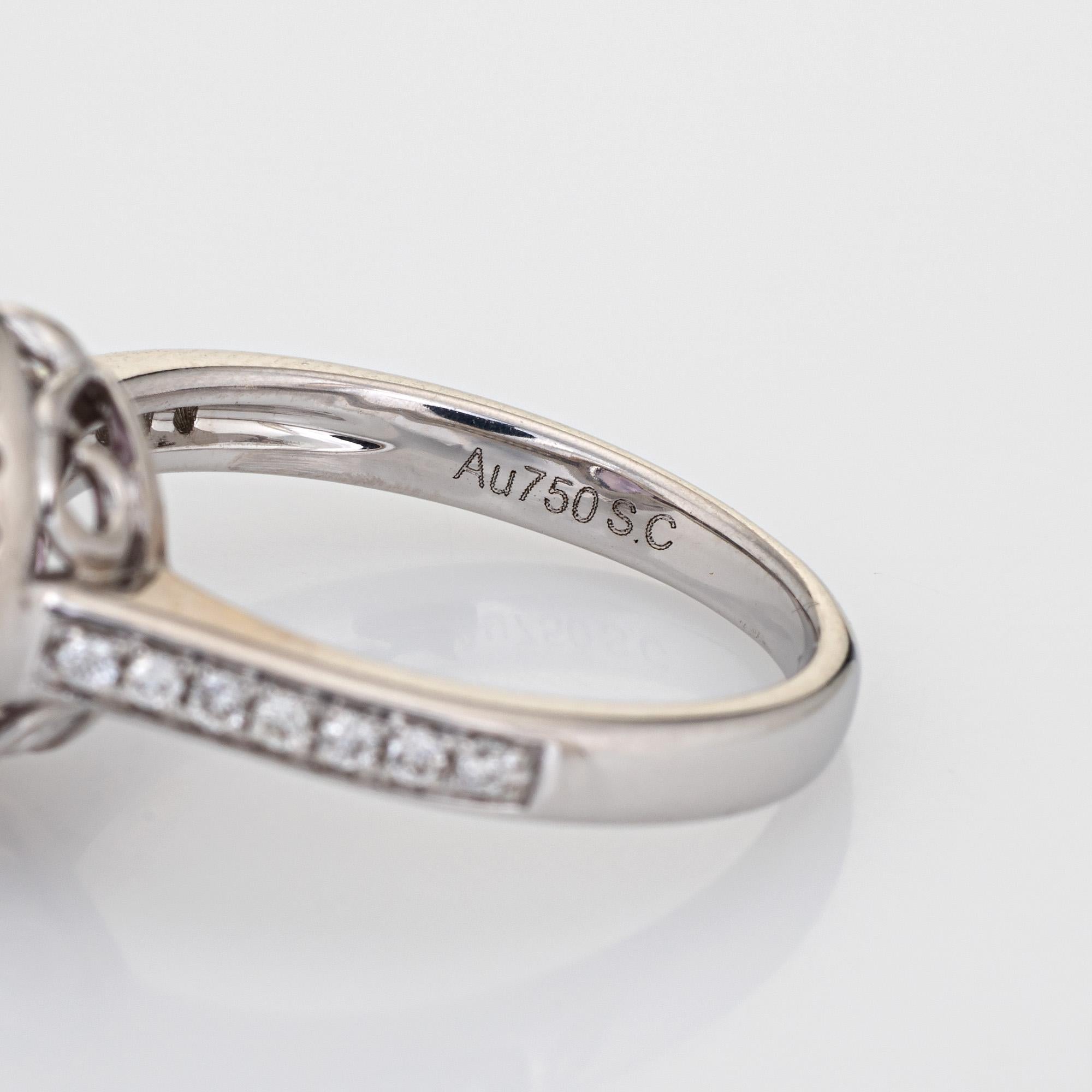 1.90ct Purple Spinel Diamond Ring Gemstone Engagement Estate 18k White Gold 1
