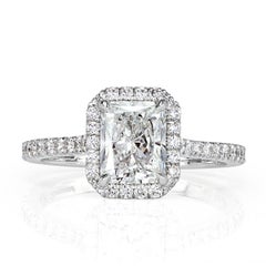 1.90ct Radiant Cut Diamond Engagement Ring