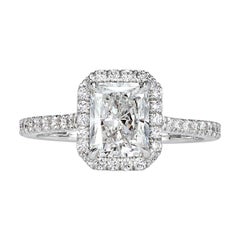 1.90ct Radiant Cut Diamond Engagement Ring