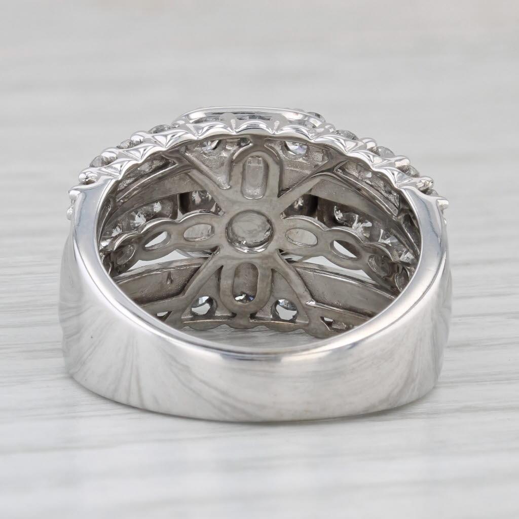 Gemstone Information:
- Natural Diamonds-
Total Carats - 0.40ctw
Cut - Princess
Color - H-I
Clarity - SI2-I1

- Natural Diamonds -
Total Carats - 1.50ctw
Cut - Round Brilliant
Color - F-H
Clarity - SI1-I1

Metal: 14K White Gold
Weight: 9.6 Grams
