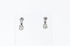Boucles d'oreilles en or blanc 14k avec diamant 1.90CTW