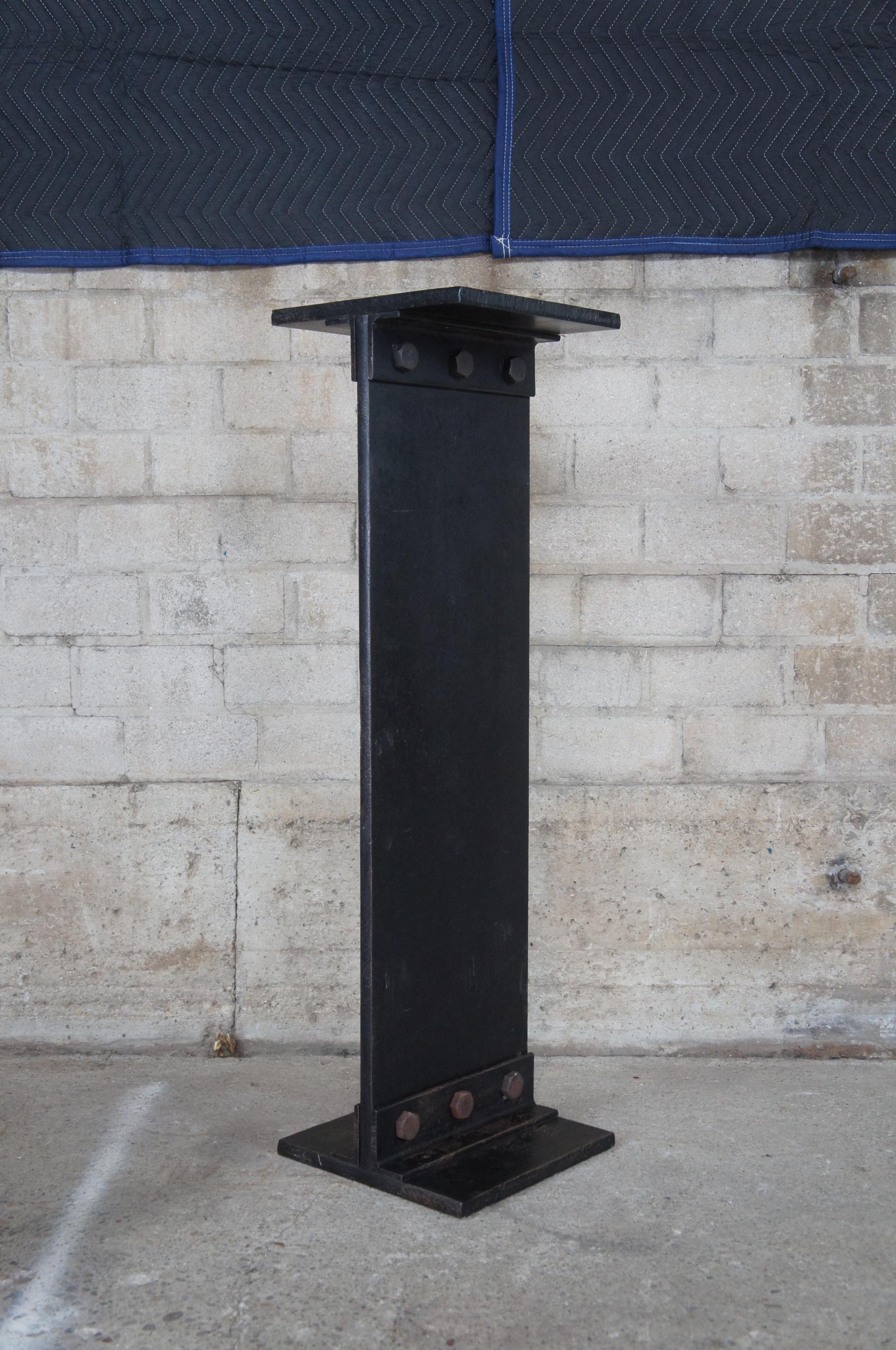 190lb Industrial Steel I Beam Pedestal Table Stand Art Sculpture Display Column 6
