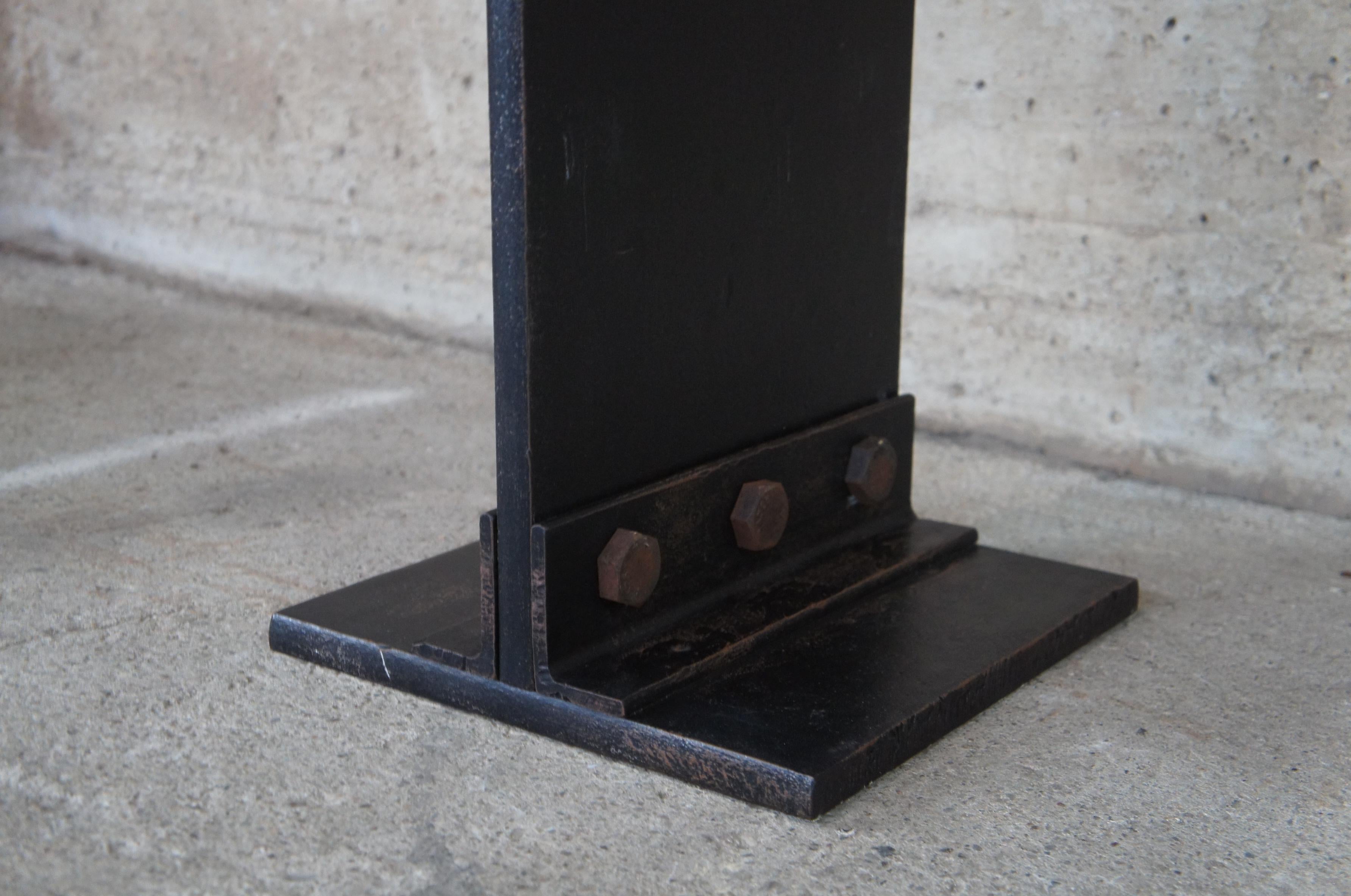 190lb Industrial Steel I Beam Pedestal Table Stand Art Sculpture Display Column 4