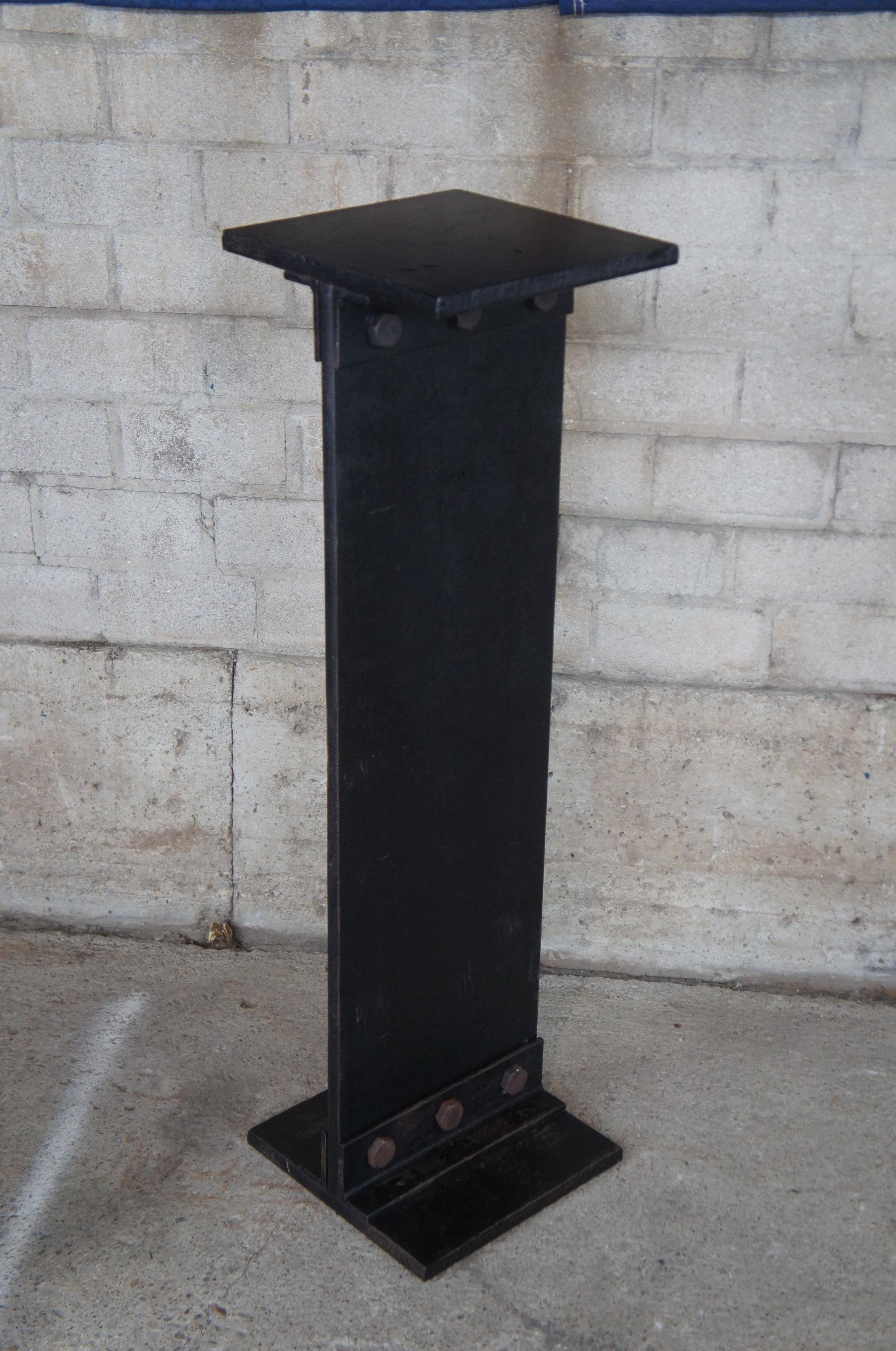 190lb Industrial Steel I Beam Pedestal Table Stand Art Sculpture Display Column 5