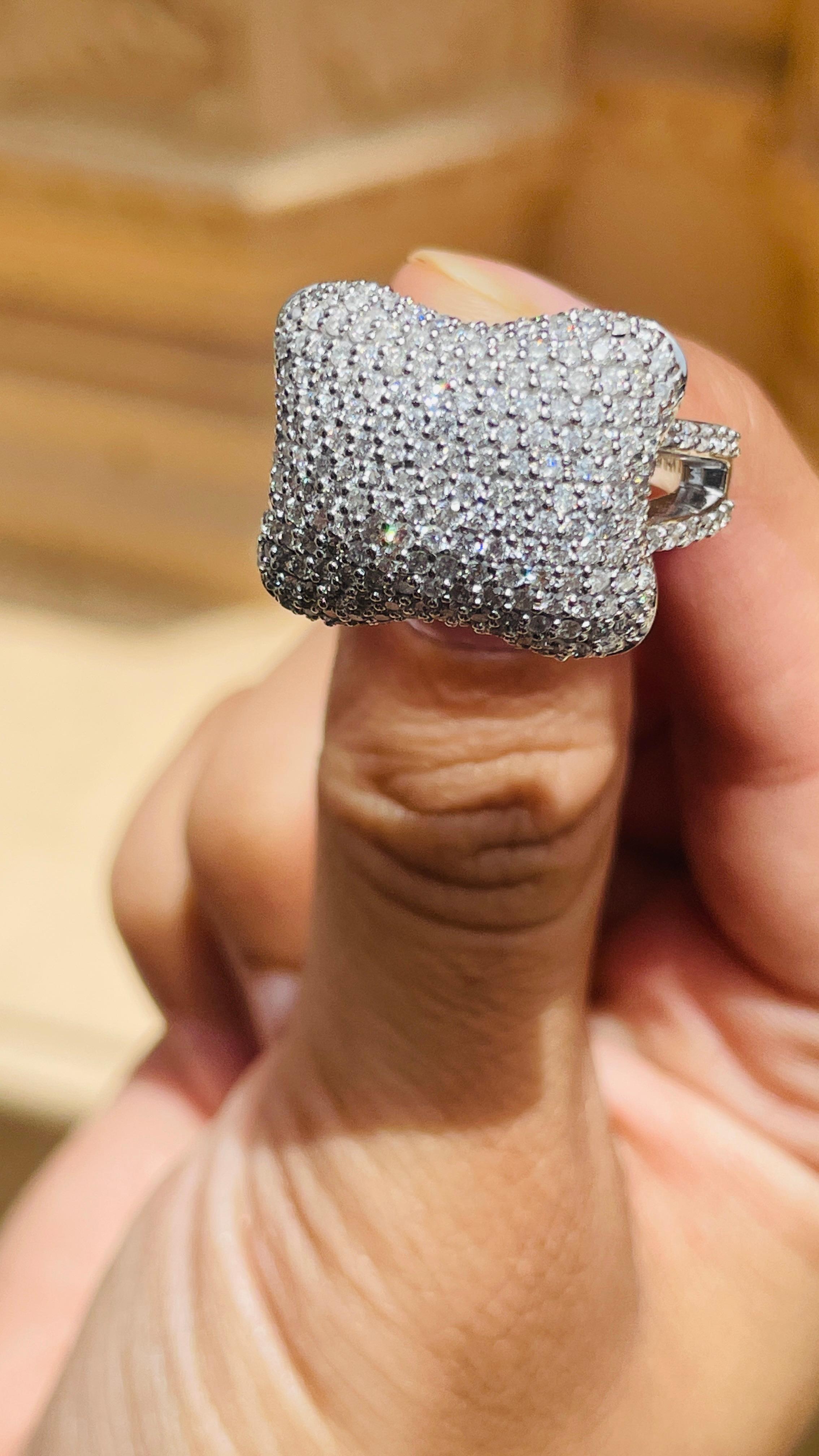 Zertifizierter Statement-Diamantring mit 1,91 Karat aus 18 Karat Weißgold () 14