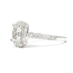1.91 Carat Princess Cut F-G SI3 White Diamond Ring