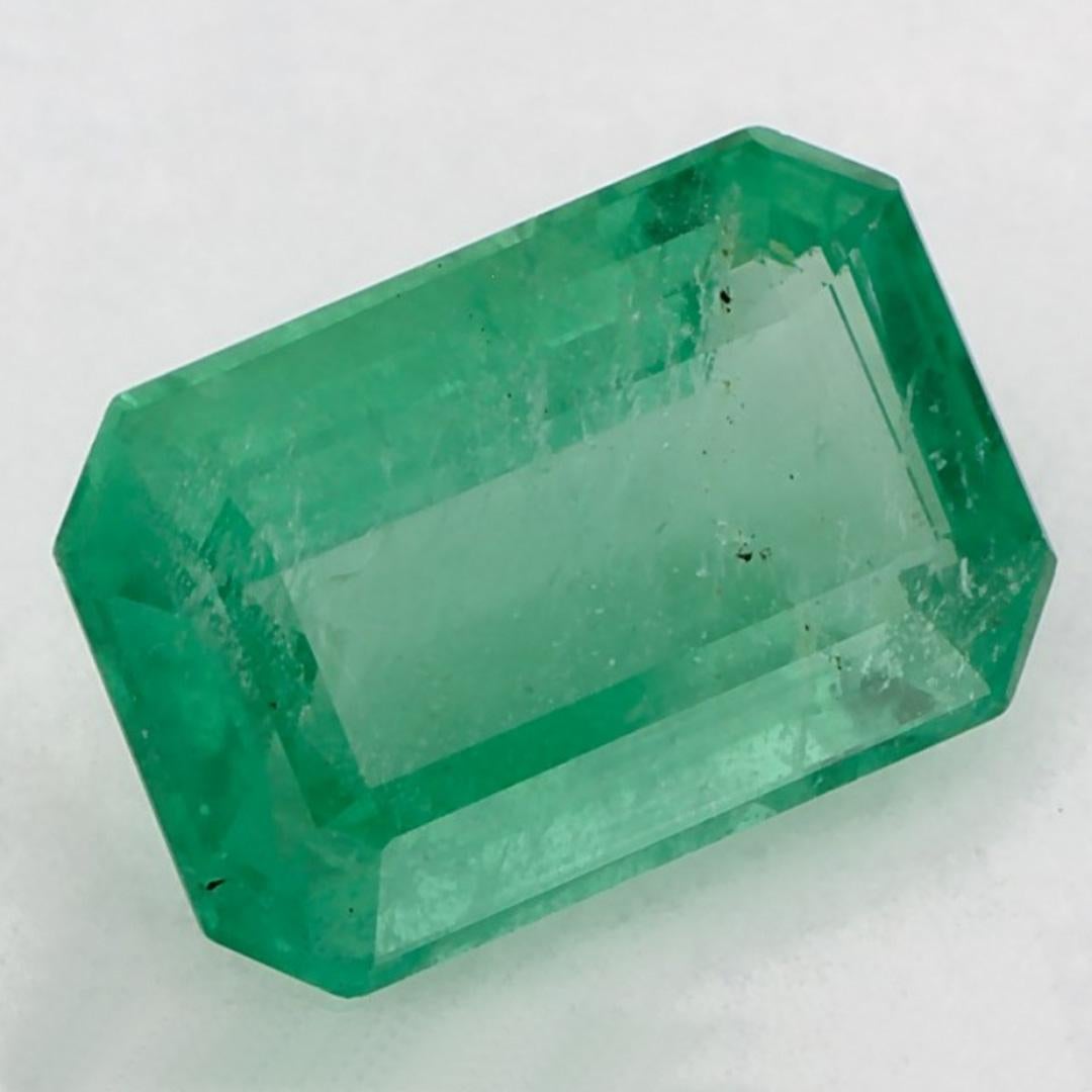 1.91 Ct Emerald Octagon Cut Loose Gemstone In New Condition For Sale In Fort Lee, NJ