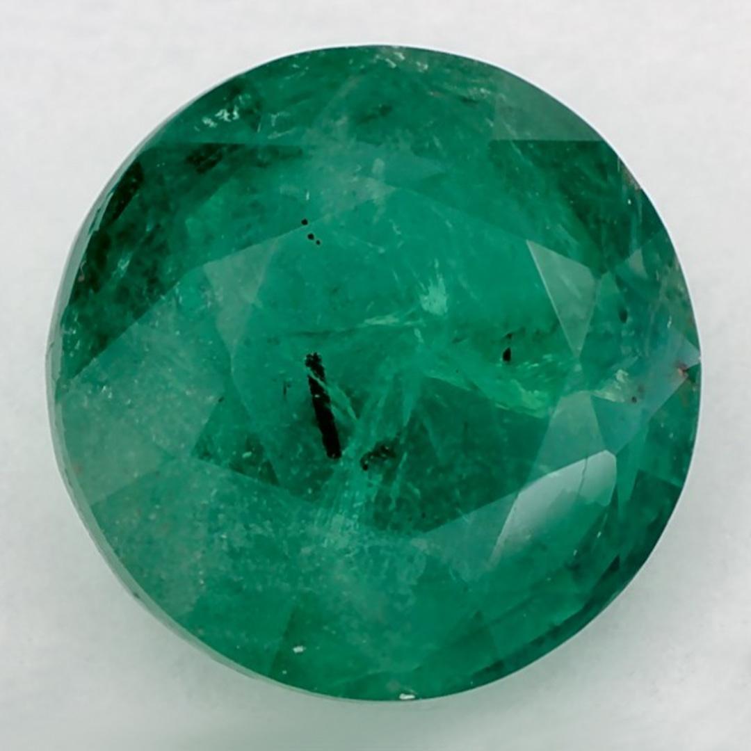 Round Cut 1.91 Ct Emerald Round Loose Gemstone For Sale