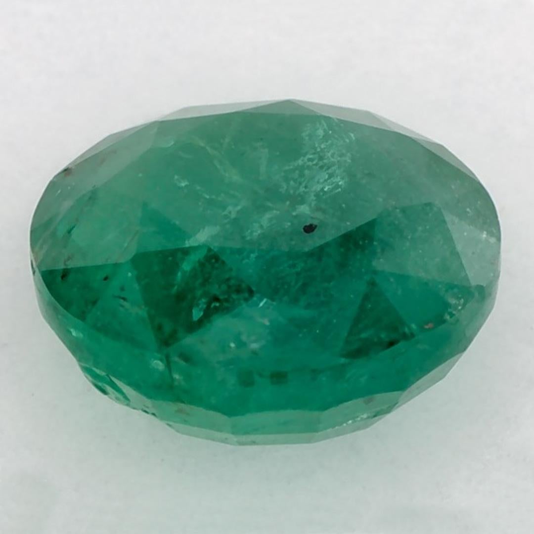 1.91 Ct Emerald Round Loose Gemstone In New Condition For Sale In Fort Lee, NJ