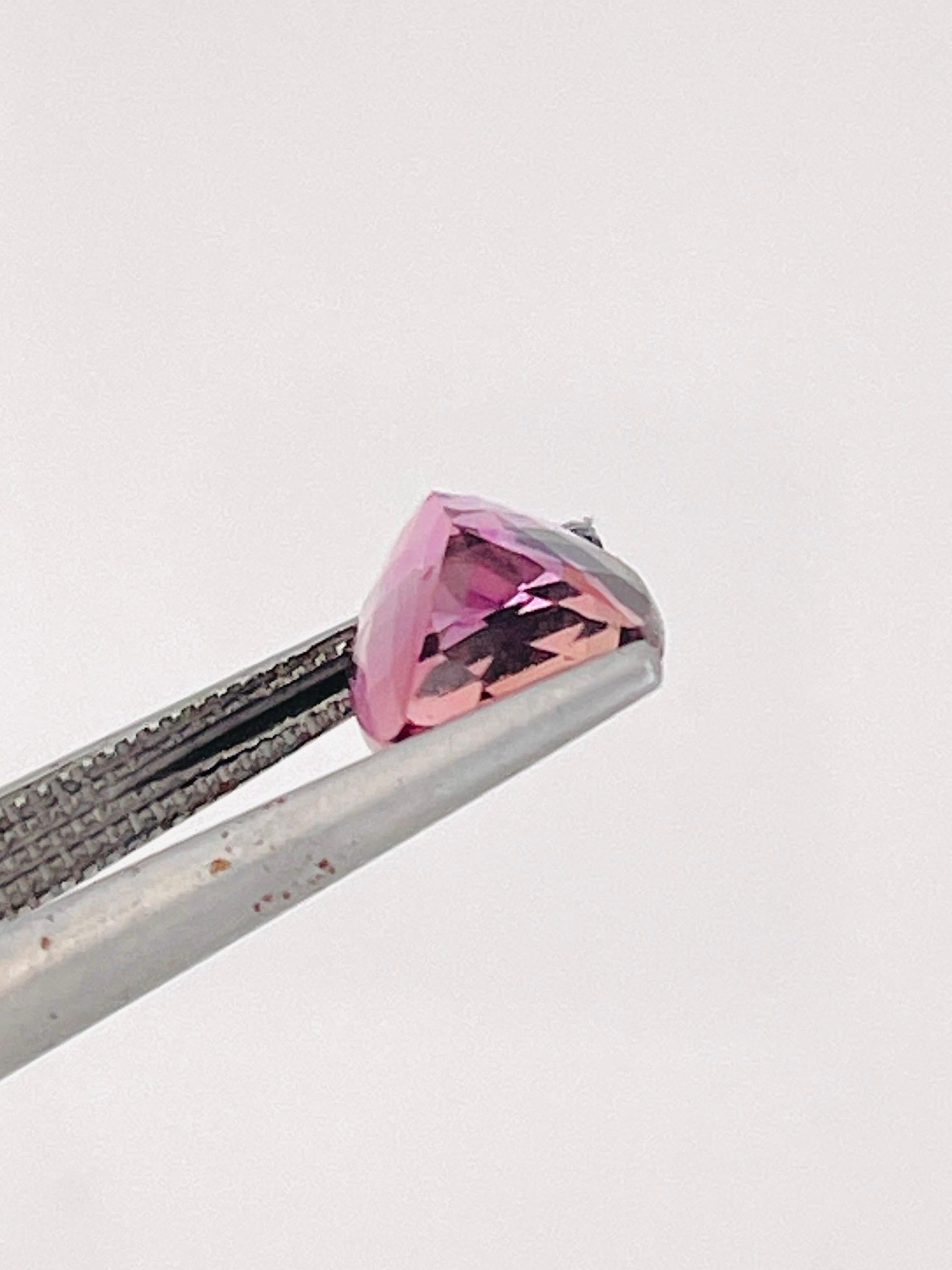 1,91 Ct GIA Zertifikat Natürlicher rosa Tansanit Zoisit Unerhitzt Kissenform im Angebot 5