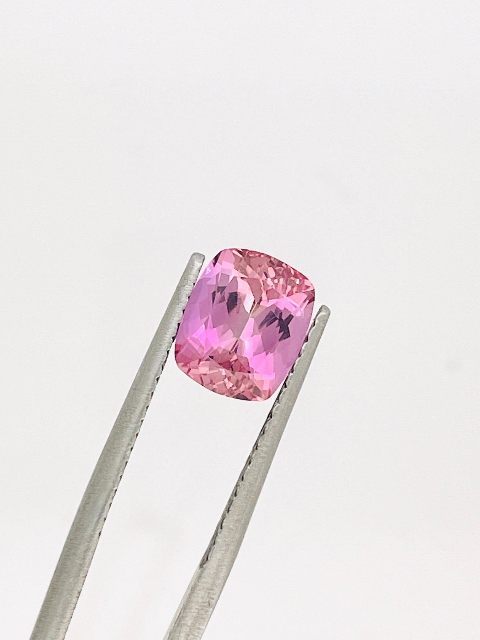 1,91 Ct GIA Zertifikat Natürlicher rosa Tansanit Zoisit Unerhitzt Kissenform im Angebot 6