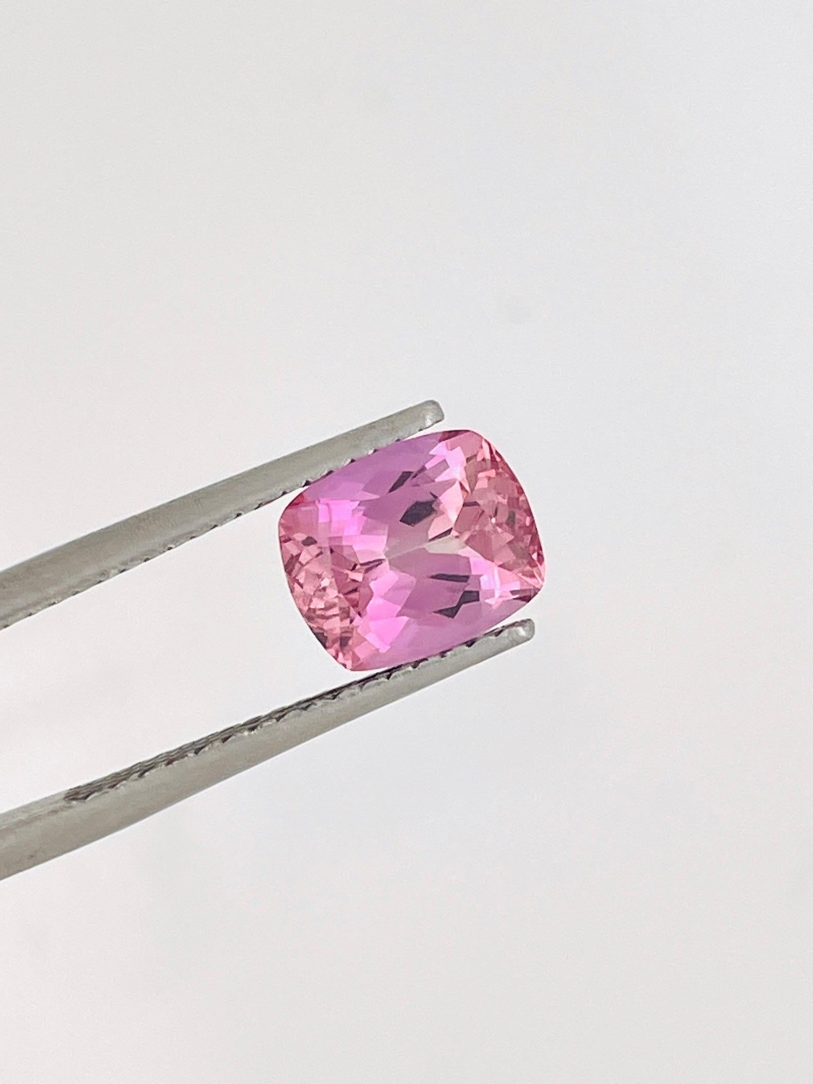 1,91 Ct GIA Zertifikat Natürlicher rosa Tansanit Zoisit Unerhitzt Kissenform im Angebot 4