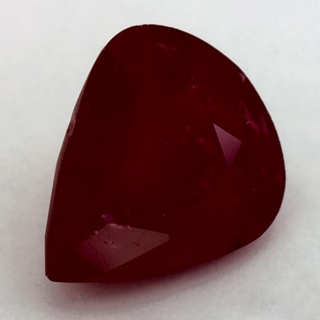Taille poire 1.91 Ct Ruby Pear Loose Gemstone (pierre précieuse en vrac)