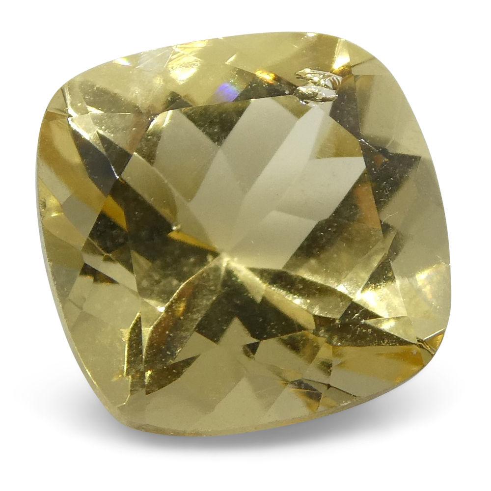 1.91 ct Square Cushion Heliodor In New Condition For Sale In Toronto, Ontario
