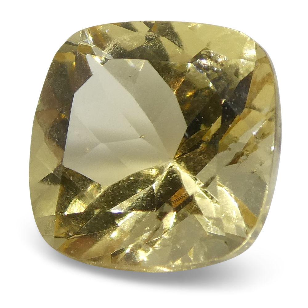 1.91 ct Square Cushion Heliodor For Sale 1