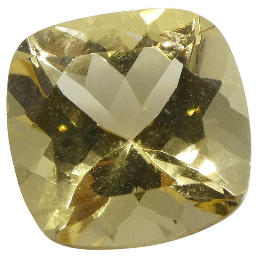 1.91 ct Square Cushion Heliodor For Sale