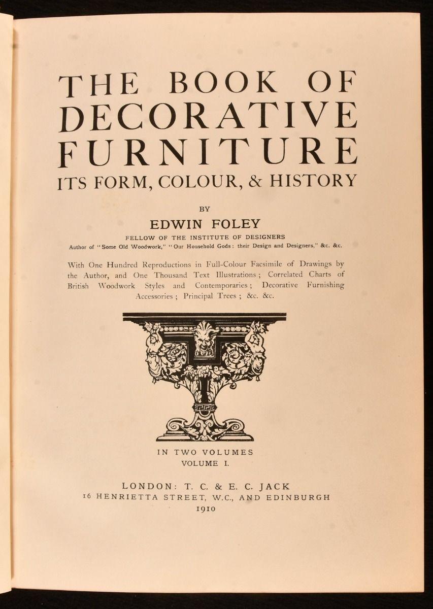 1910-1911 The Book of Decorative Furniture For Sale 8