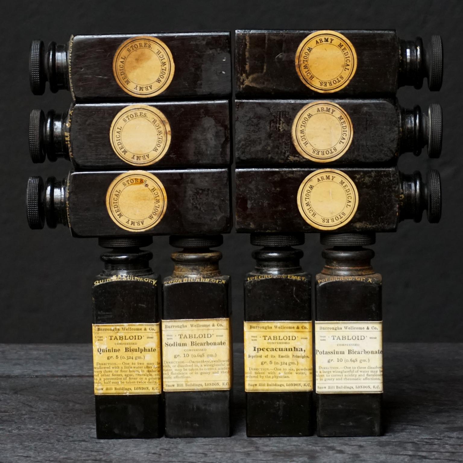 1910-1919 Bakelite Expedition Burroughs Wellcome & Co London Medicine Bottles For Sale 9