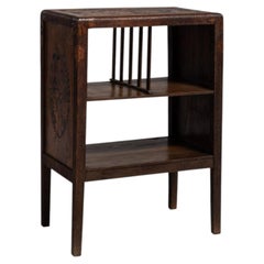 1910-1919 France Rich Walnut Brown Open Walnut Étagère
