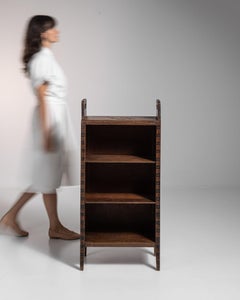 1910-1919 France Weathered Dark Oak Open Oak Bookshelf