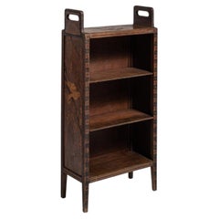 1910-1919 France Weathered Dark Oak Open Oak Bookshelf