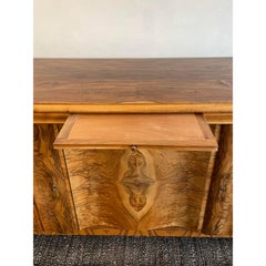 1910/1920s Antique Vintage Burled Wood Art Deco German Sideboard Credenza Large