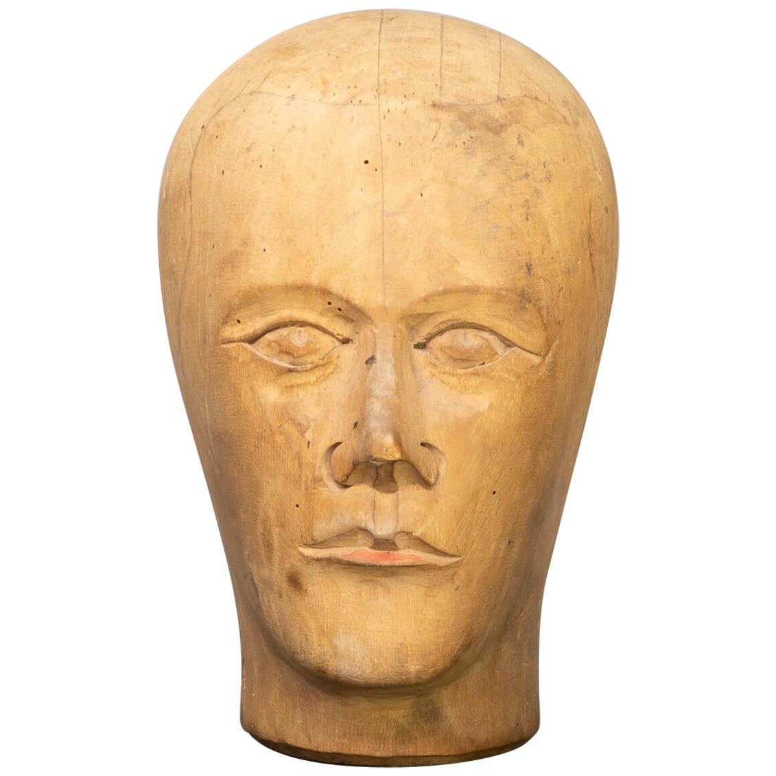 1910-1930 German Carved Milliner’s Head For Sale