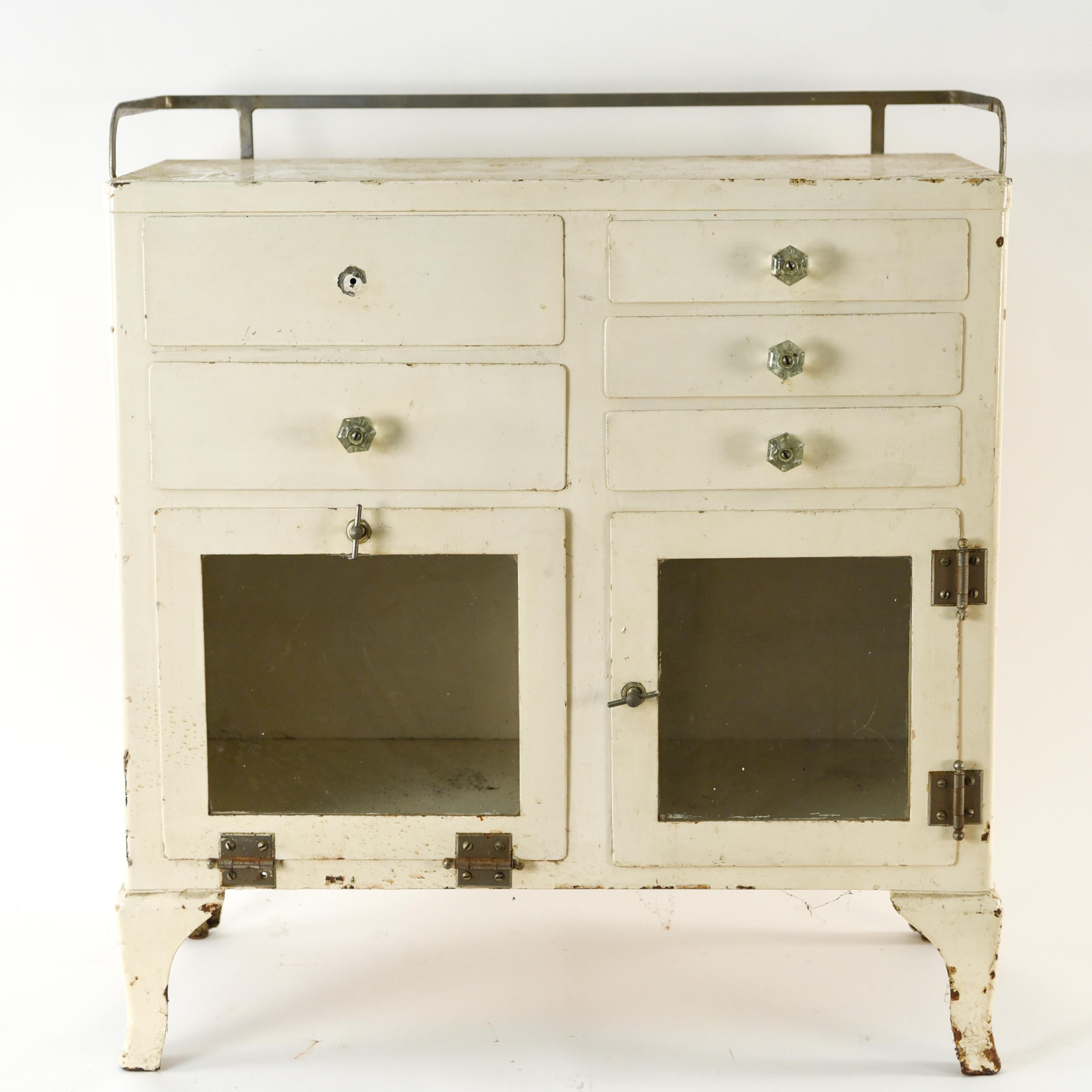 This medical cabinet would be a fun piece to use in a bathroom for storage. Great vintage appearance, circa 1910-1920.