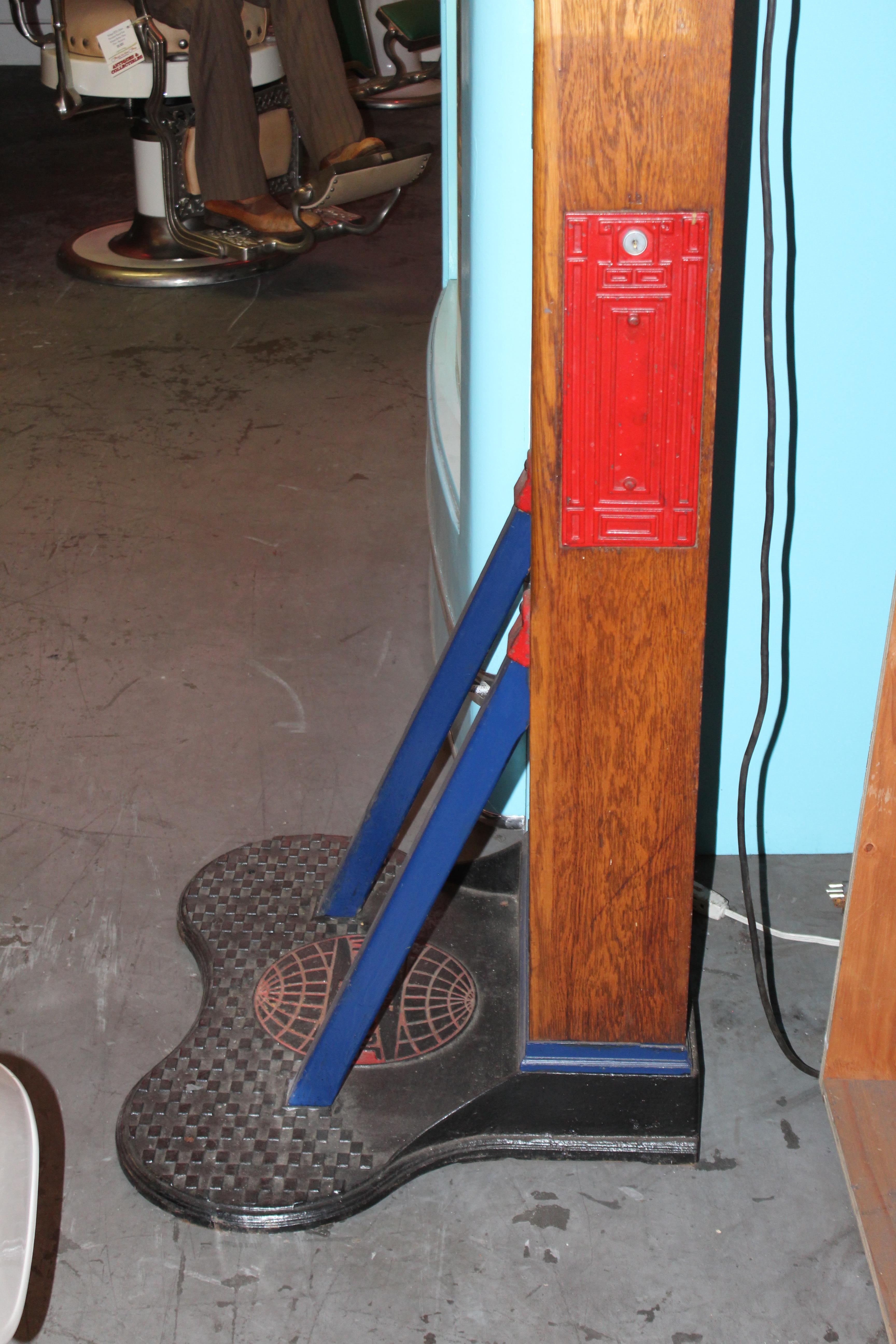 1910s-1920s Mutoscope “Punch-a-bag” Floor Punching Bag Game For Sale 3