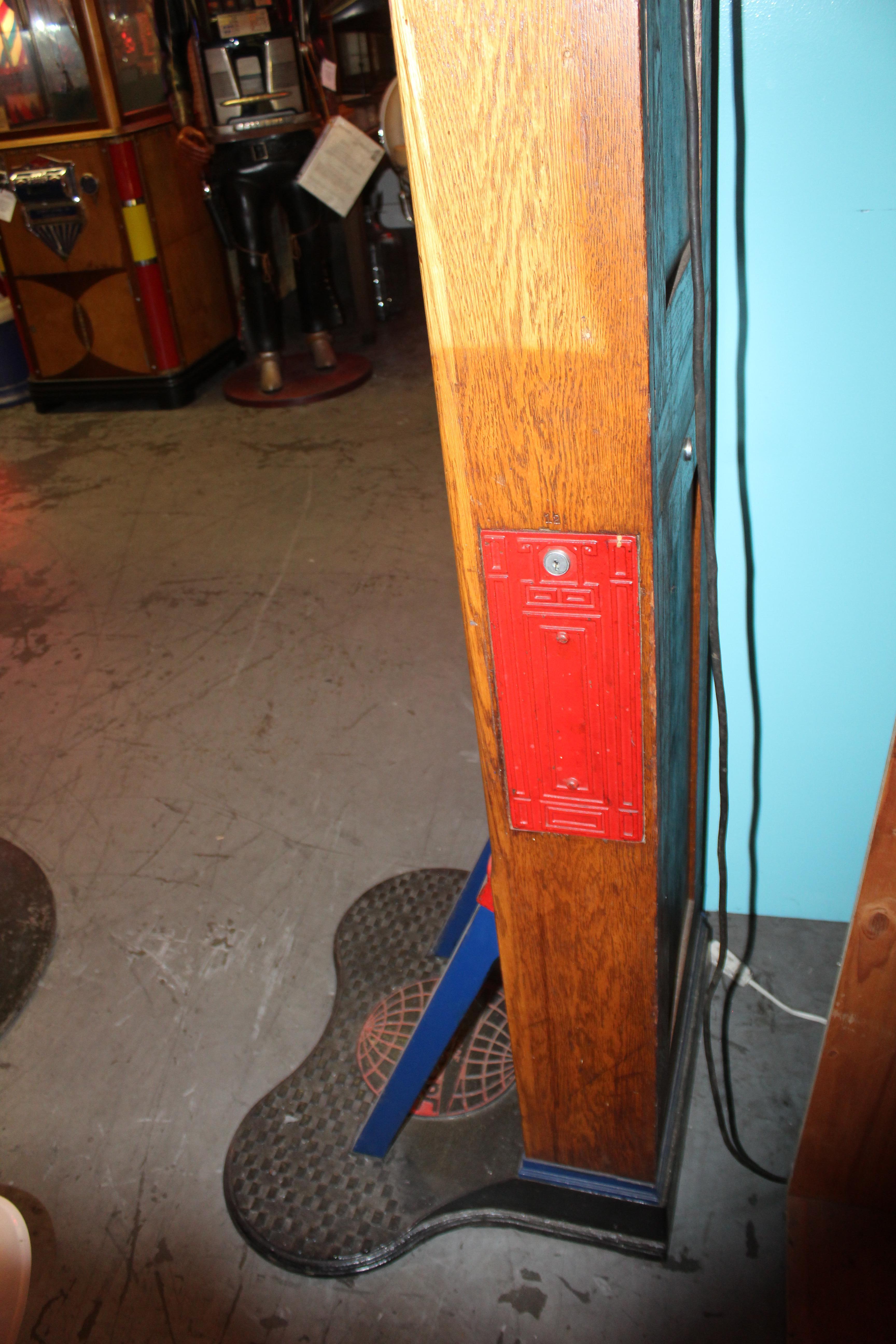 1910s-1920s Mutoscope “Punch-a-bag” Floor Punching Bag Game For Sale 5
