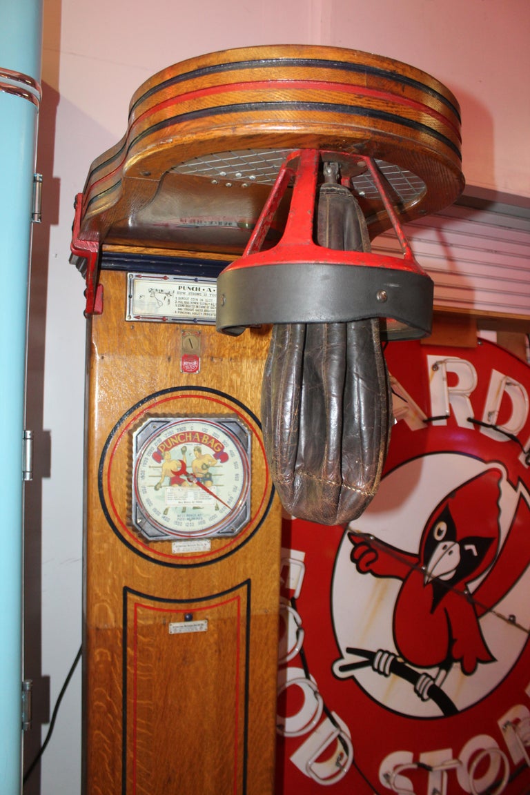 1910s1920s Mutoscope “Punchabag” Floor Punching Bag