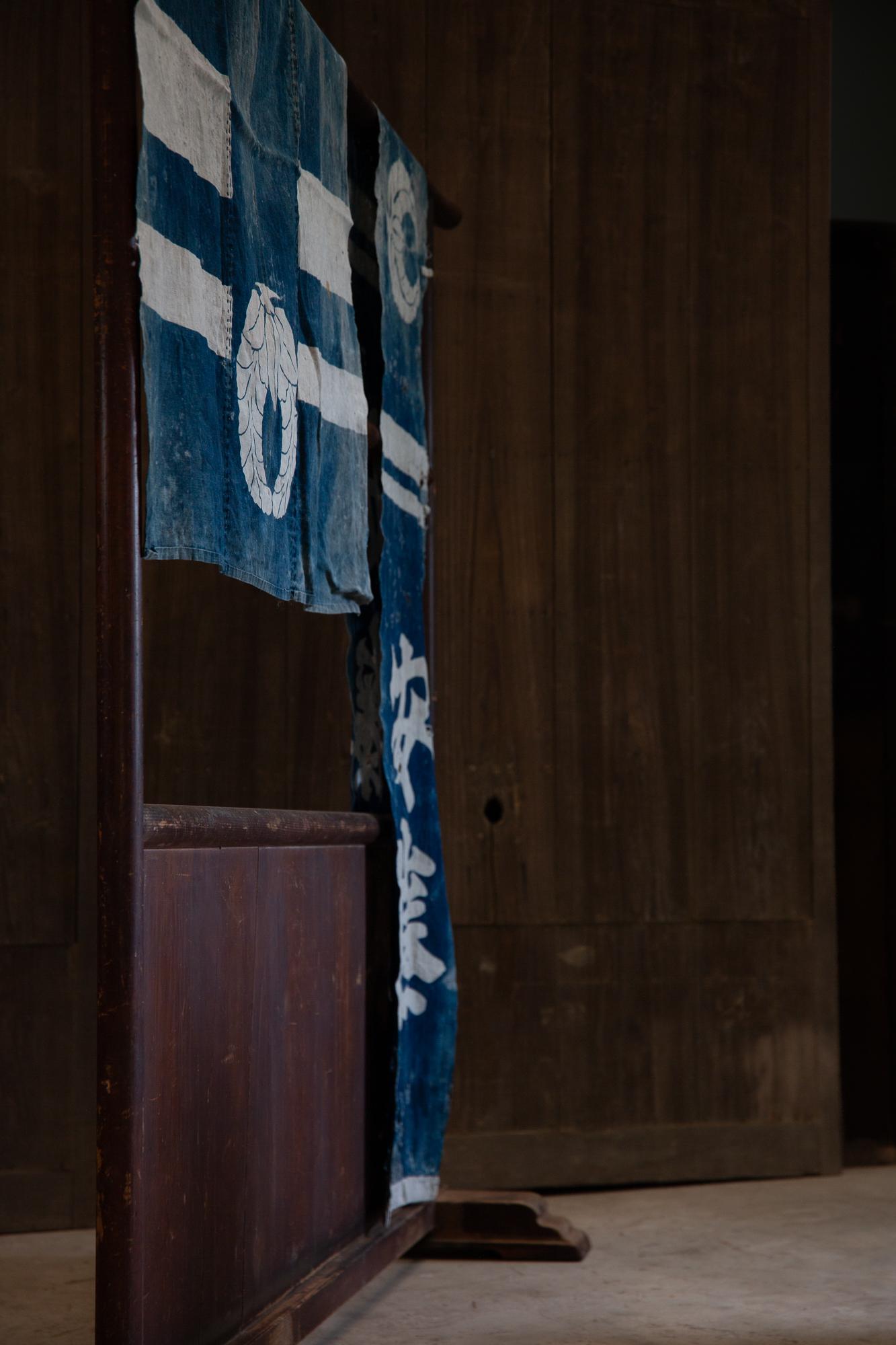 1910-30s Japanese antique large Kimono display rack room divider wabi sabi decor en vente 8