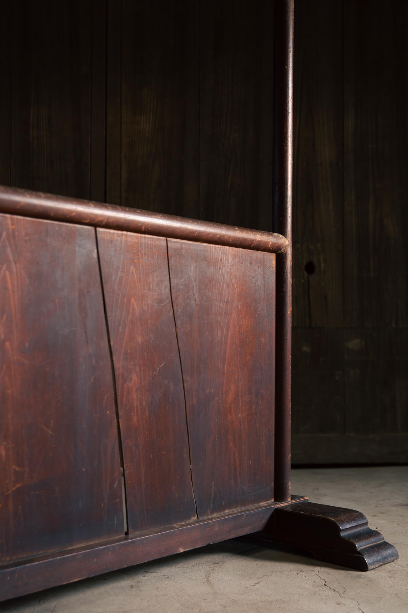 1910-30s Japanese antique large Kimono display rack room divider wabi sabi decor en vente 9