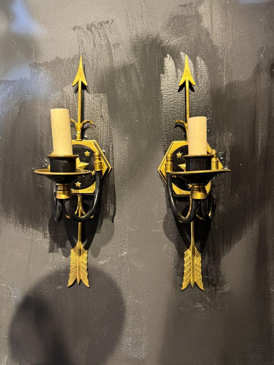 1910 American Federal style sconces In Good Condition For Sale In New York, NY