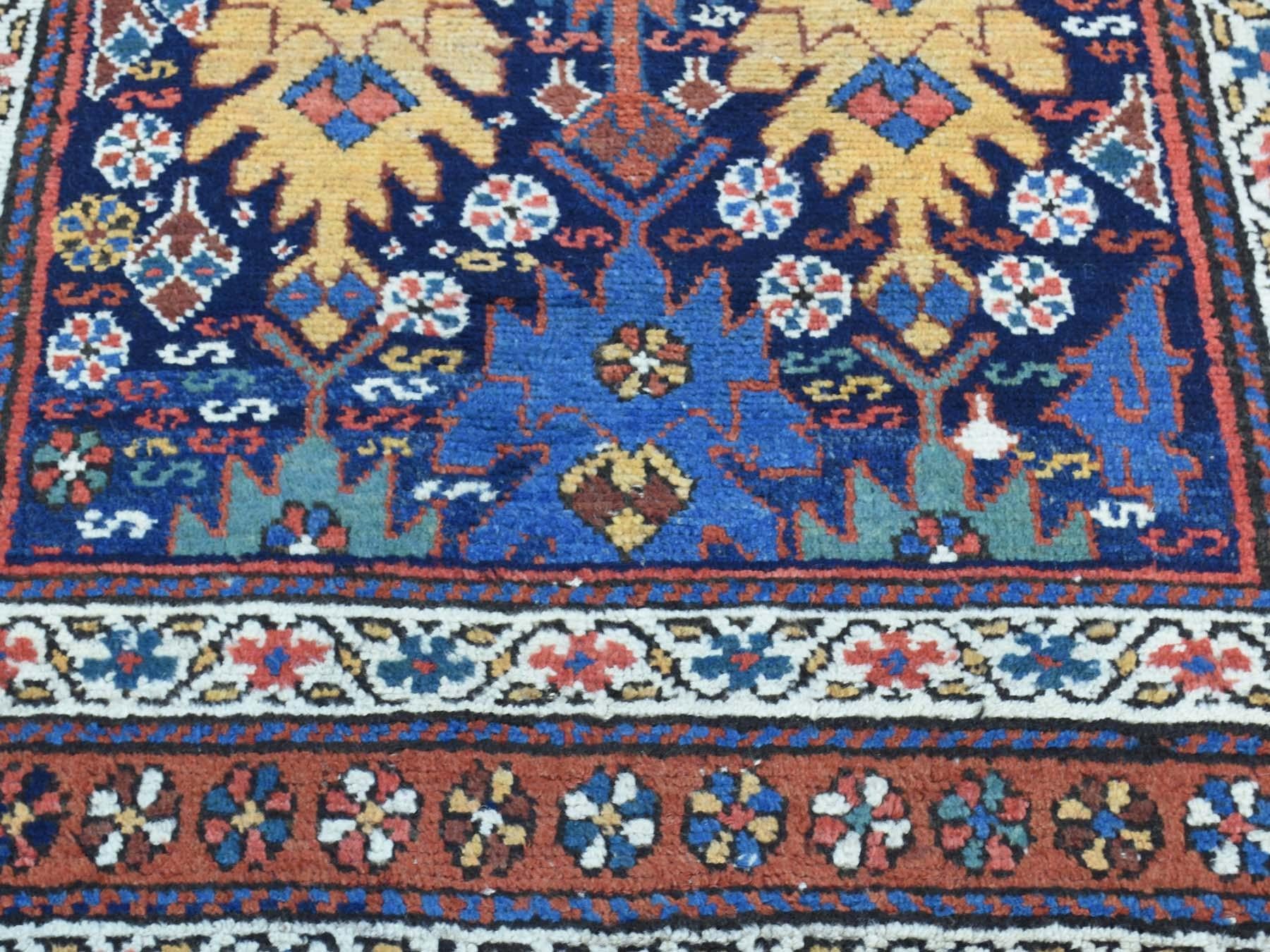 1910 Antique Northwest Persian Wide Runner Rug Bold and Striking In Good Condition For Sale In Carlstadt, NJ