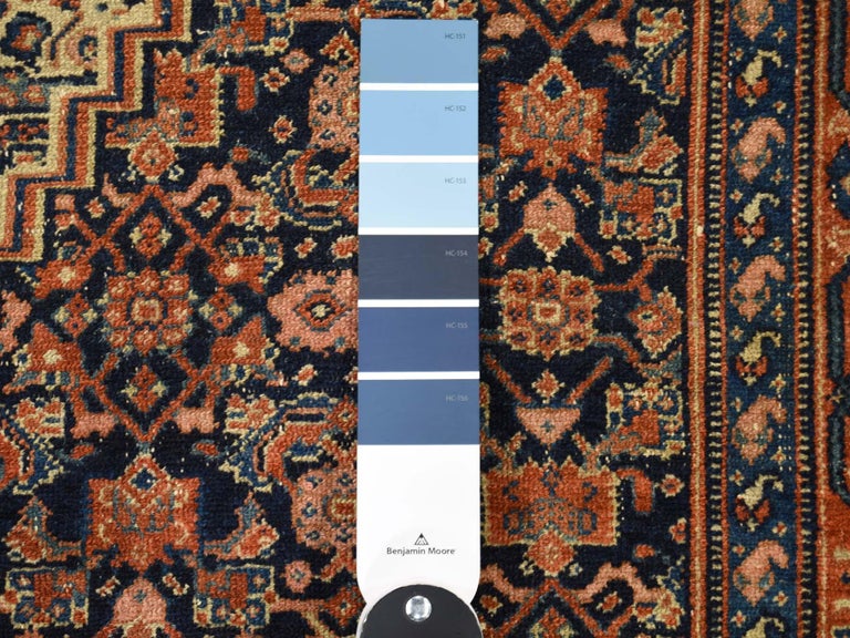 1910 Antique Persian Senneh Rug Fish Design Navy Blue For Sale at 1stDibs perser teppich