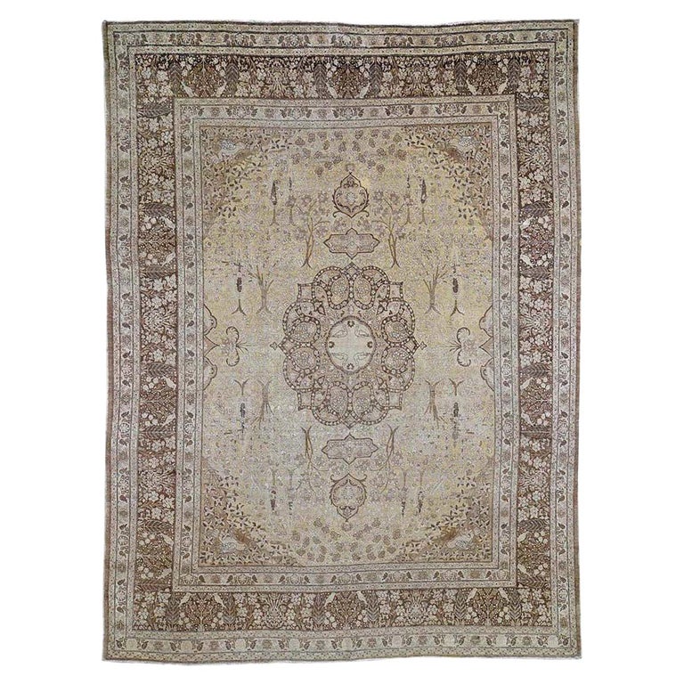 1910 Antique Persian Tabriz Pure Wool Oriental Rug Clean and Soft For ...